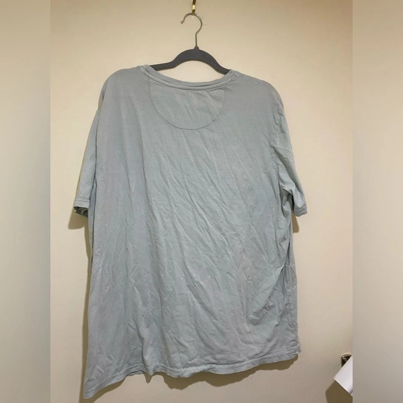 Men’s Kangol light blue 100% cotton causal soft  T-shirt with stitching size XL - Picture 9 of 12